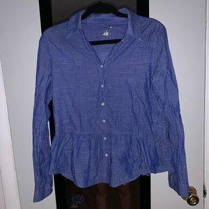 Lilly Pulitzer button up peplum top